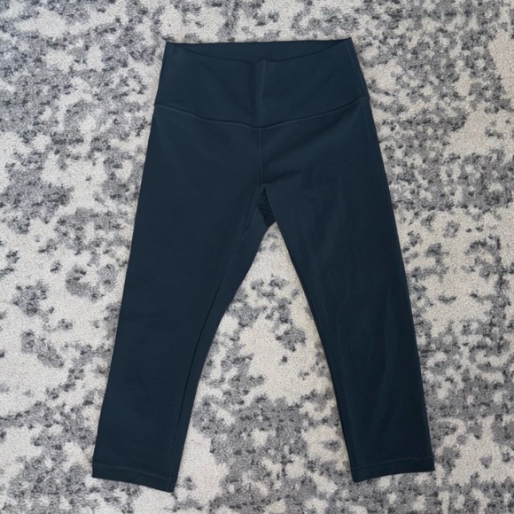 Lululemon Wunder Under Crop Hi-Rise Full-On Luxtreme Yoga Jaded Women's 10 - Picture 4 of 16
